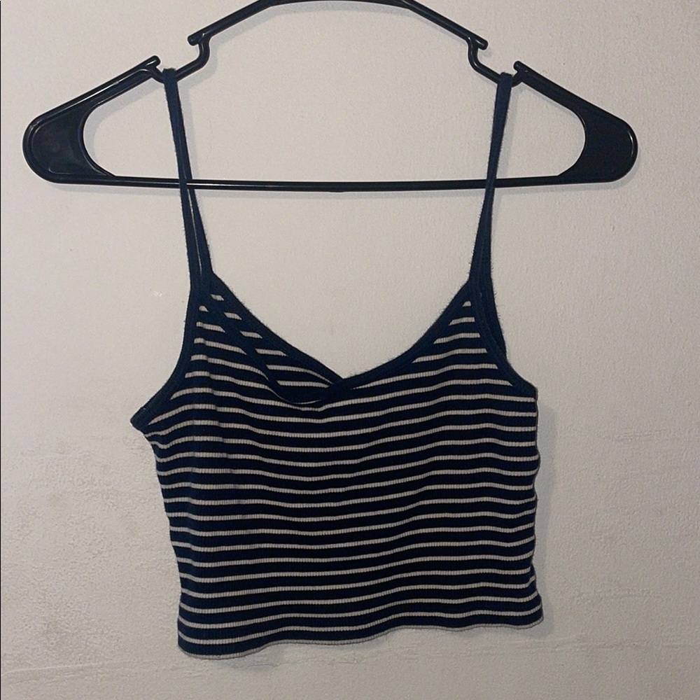 Striped Navy and White Women's Top